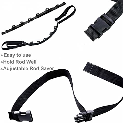 Vehicle Fishing Pole Holder,2 Strap Adjustable Nylon Car Fishing Rod