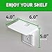 Power Perch Outlet Shelf -Easy Installation, Wall Outlet Shelf ， No Additional (white)