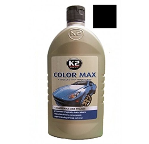 K2Color Max colour car polish with Carnauba wax, black, 500 ml
