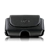 Premium Horizontal Leather Pouch Case with Belt Clip for Pantech Breeze III 3 P2030