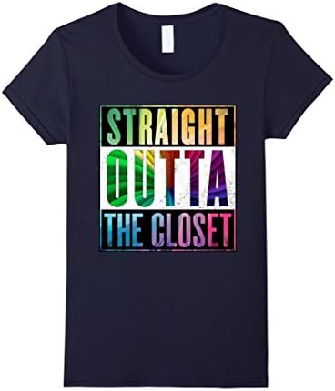 Women's Straight Outta The Closet - Gay Pride LGBT T-Shirt Medium Navy
