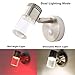 acegoo RV Reading Light 10-30 Volts LED Lamps for Auto Truck Caravan, Directional Light with Clear Acrylic Lens, Dimmable Warm White Light & Red Night Light, Brushed Nickel