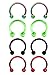 BodyJ4You 8 Pieces of 16 Gauge Electro Horseshoe Circular Barbell - 4 Pairs