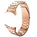 Valkit Compatible Gear S2 Bands Solid Stainless Steel Watch Band Metal Straps Business Sport Wristband Bracelet with Adapter Connector Replacement for Samsung Gear S2 SM-R720/730, Rose Gold, Small