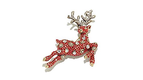 Heidi Daus"Vixen" Crystal-Accented Reindeer Pin