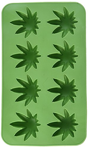 Beistle 59932 Marijuana Leaf Ice Cube Mold Silicone 8 Tray