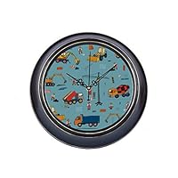 KUneh 14inch Large Silent Non Ticking Clock Wall Decoration Pastoral Agricultural Vehicle Excavator Metal Wall Clocks for Home Office Quality Quartz Battery Quiet Wall Decor Clocks for Home Office