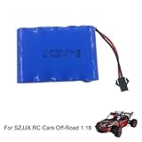 SZJJX Rechargeable Battery 6V 700mAh High Capacity Battery Pack for SZJJX RC Cars Off-Road Rock Vehicle Crawler Truck 2.4Ghz 4WD High Speed 1:18 Remote Radio Control Racing Cars