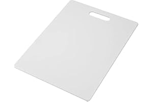 Farberware Large Cutting Board, Dishwasher- Safe Plastic Chopping Board for Kitchen with Easy Grip Handle, 11-inch by 14-inch