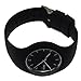 Sports Unisex Fashion Casual Wrist Analog Quartz Compass Water Resistant Simple Watch with 43mm Case, Silicone Strap - Black