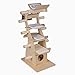 Good Life 63″ Modern Design Cat Tree House with Scratching Post Tower – Deluxe Solid Wood Indoor Furniture – 6 Floors Kitty Condo Climbing Play Center with Hammock Perch Cave and Ten Sisal Columnsthumb 4