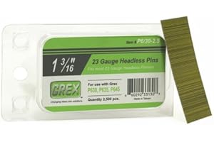 GREX P6/30-2.5 23 Gauge 1-3/16-Inch Length Headless Pins (2,500 per Box)
