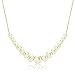 Hoops & Loops 925 Sterling Silver 18mm Graduated Polished Bead Necklace for Women, Yellow Gold