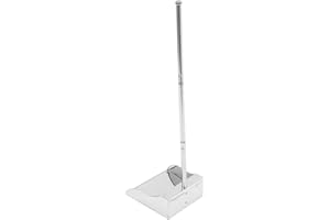 ABOOFAN Heavy Duty Stainless Dustpan with Long Handle Thickened Construction for Kitchen