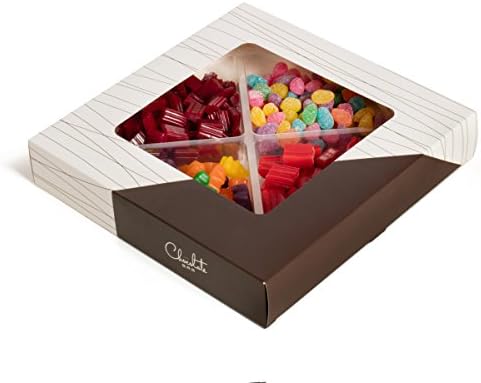 The Chocolate Bar Colorful Mixed Kosher Candy Platter 4-Section