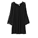 Forlisea Womens Sexy Off Shoulder Chiffon Ruffle Sleeve Shirt Blouse Mini Dress,Black XXL