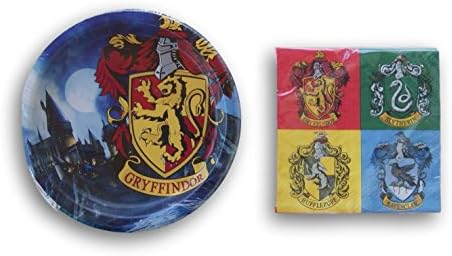 Unq Harry Potter Houses Birthday Party Supply Kit - Plates and Napkins