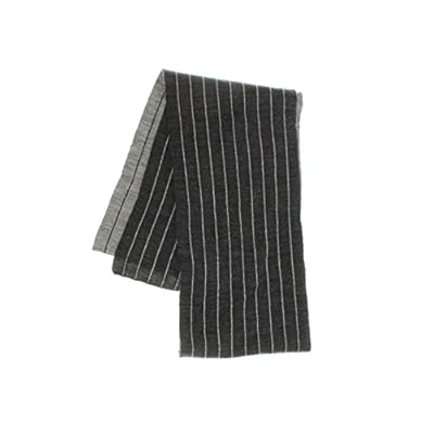 Chaps Unisex Reversible Pinstriped Knit Scarf (One Size, Gray) Chaps Unisex Reversible Pinstriped Knit Scarf (One Size, Gray)