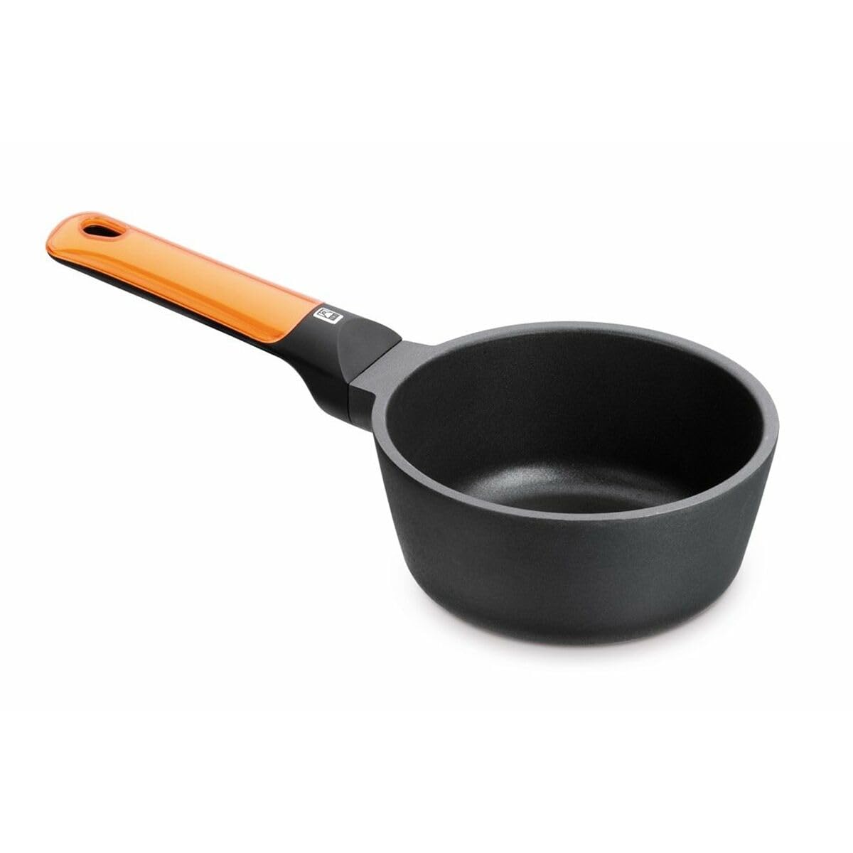 Braisogona Efficient Orange Saucepan with Long Handle, 16 cm, Orange, Cast Aluminium.All Cookers Including Induction.