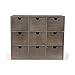 brightmaison Rustic Wood Walnut Finish Desk Drawer Organizer - 9 Drawers Office Desktop Drawer Storage Cabinet Craft Sewing Supplies