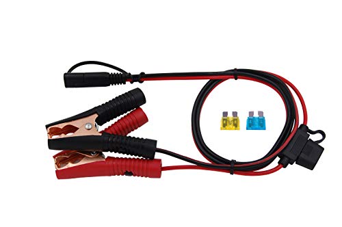 CUZEC 3FT 16AWG 15A Battery Alligator Clip to SAE Connector/12V SAE Quick Release Adapter to Alligator Clips Quick Disconnect Cable (CU10320B)