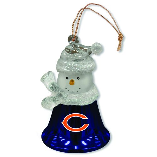 Set of 2 NFL Chicago Bears Snowman Bell
