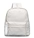 Canvas Classic Backpack For Kids School Bookbag Casual Daypack Solid Color Lightweight White