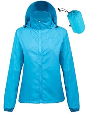 Unisex Lightweight Jacket Anorak Quick Dry Outdoor Packable Rain Coat S-XXL