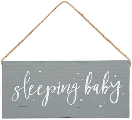 Sleeping Baby Wooden Sign. 6.5" x 3".