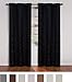 Eclipse Meridian 84-Inch Blackout Window Curtain Panel, Black