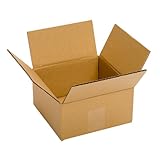 Pratt PRA0008 100% Recycled Corrugated Cardboard Box, 6" Length x 6" Width x 4" Height (Pack of 25) (Misc.)