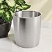 InterDesign Gina Wastebasket Trash Can, Brushed Stainless Steel