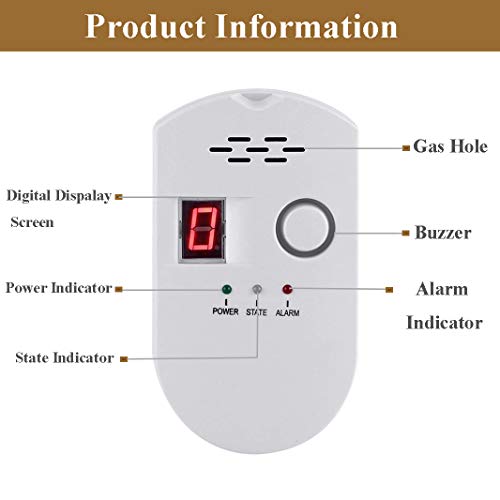 detector de gas natural, detectores de propano para el hogar, alarma de fuga de propano de gas natural para la cocina del hogar, detección de fugas de propano de gas natural de alta sensibilidad