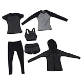 SM SunniMix 1/6 Scale Woman Tracksuit Casual Sportswear for 12inch Phicen Kumik Figures