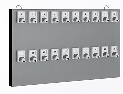 KEY STAND # 20PGS with 20 Numbered Hook for Small Businesses &amp; Residential (20 Set of Tag &amp; Ring Included)