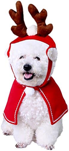 Bascolor Halloween Pet Costume Red Miniskirt Mantelet Cape for Cats Puppies Various Size Christmas Festival Costumes M