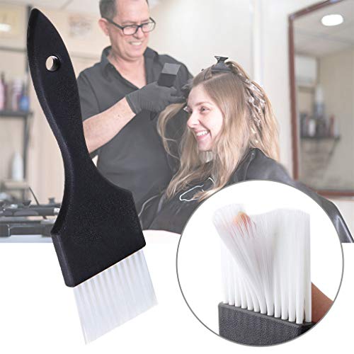 jiumoji Salon Hair Dye Brush Styling Tool Hairdressing Coloring Brush with Portable Handle (-Black, 19x5.5cm) - Thumbnail 4
