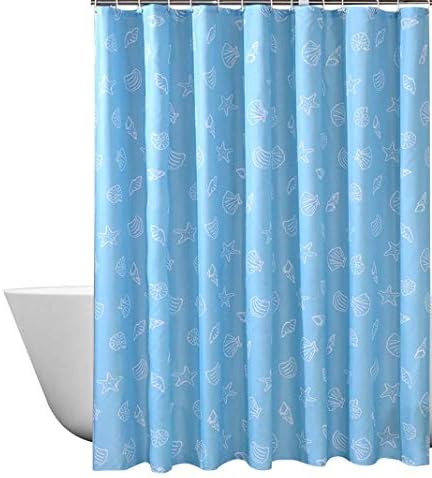 HuaForCity Shower Curtain 200x240cm(WxH) Large Polyester Anti-Mildew Waterproof Mediterranean Pattern Bathroom Shower Curtain Tub Curtain Liner with Buckles/Hooks