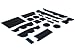CupHolderHero Fits Toyota Tacoma 2016-2023 Accessories - Custom Non-Slip Anti-Dust Cup Holder Inserts, Center Console Liners, Door Pocket Mats, Interior Protection, 19pc Set, Double Cab, Blue Trim