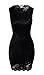 KSHUN Womens dresses lace Mesh Party Club Cocktail mini Dress,Black,Small Petite