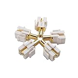 Cable Matters 5-Pack Gold-Plated 3.5mm TRS Keystone Jack Inserts in White