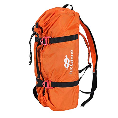 FREAHAP R Climbing Rope Bag Climbing Gear Bag for Mountaineering Ice Climbing Oxford Backpack with Rope Mat Orange