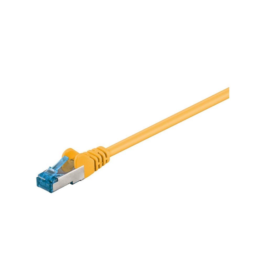 Goobay 93740 CAT 6a Patch Cable, S/FTP PiMF, Yellow, 2m Length