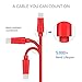 KINPS Apple MFi Certified Lightning to USB Cable iPhone Charger Cord (10ft/3m) Super Long Compatible with iPhone Xs/XS Max/XR/X/8/8 Plus/7/7 Plus/6S/6S Plus/6/6 Plus/SE, iPad Pro/Air/Mini (Red)