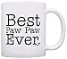 ThisWear Father's Day Gift for Grandpa Best Paw Paw Ever Gift 11oz Ceramic Coffee Mug with Handle White