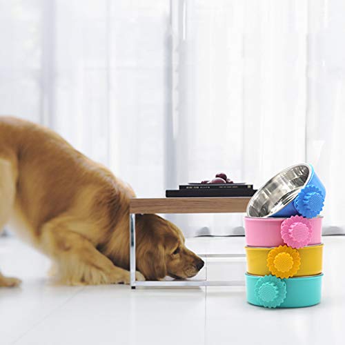 Pet Hanging Bowl for Dog Cages Coop Crate Cup Stainless Steel Food Parrot Bird Cage Water Food Dish Bowls(Blue) - Thumbnail 2