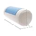 Mindful Design Cooling Gel Memory Foam Round Pillow - Extra Firm Cervical Support Bolster Roll for Neck and Back Pain Relief (White, 6