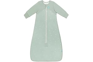 Love to Dream Long Sleeve Sleep Bag | Lightweight Cotton 1.5 TOG Olive Twigs | 18-36M