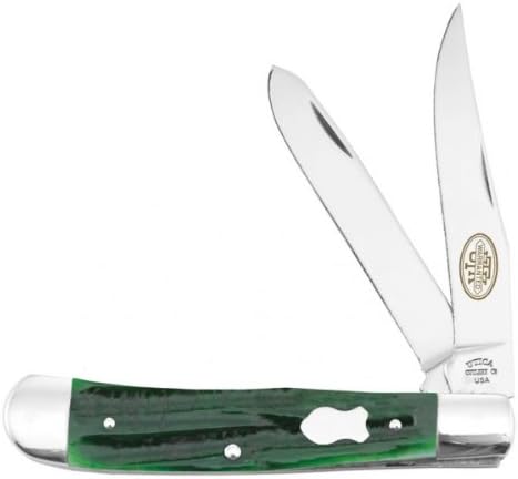 Utica Cutlery 11-23079GB Trapper with Big Pine Handle, 4 3/16-Inch, Green/Stainless