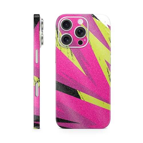 Glossy Glitter Phone Skin Compatible with Apple iPhone 16 Pro - Grunge Magenta…
